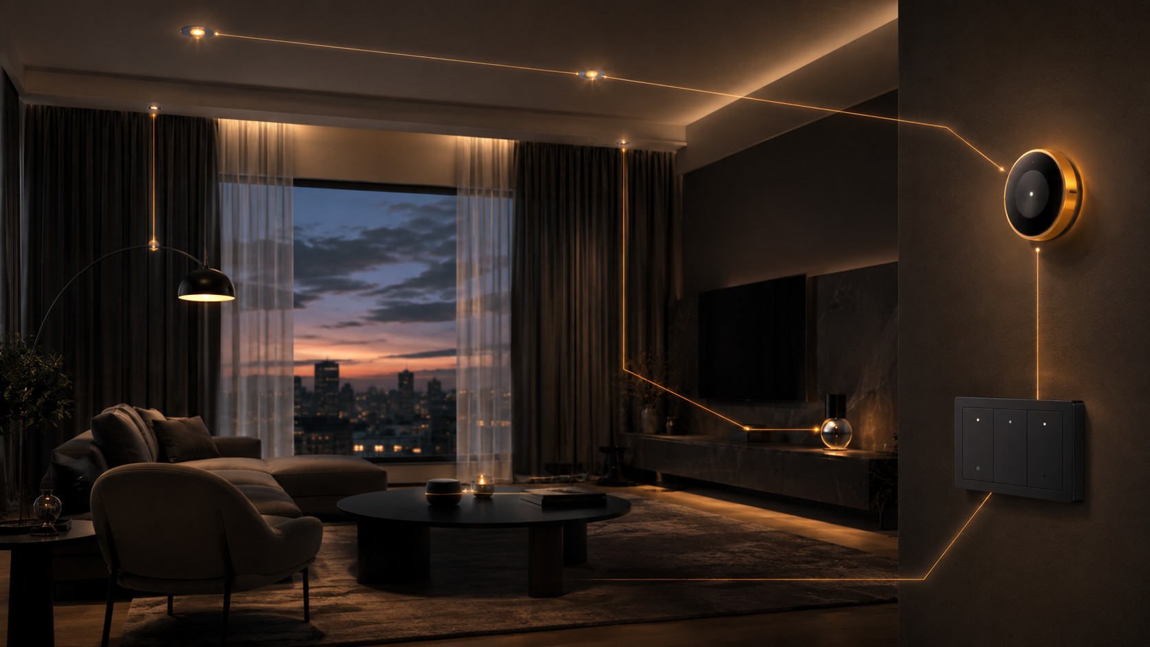 The warm Heseos living room shown in the proposal
